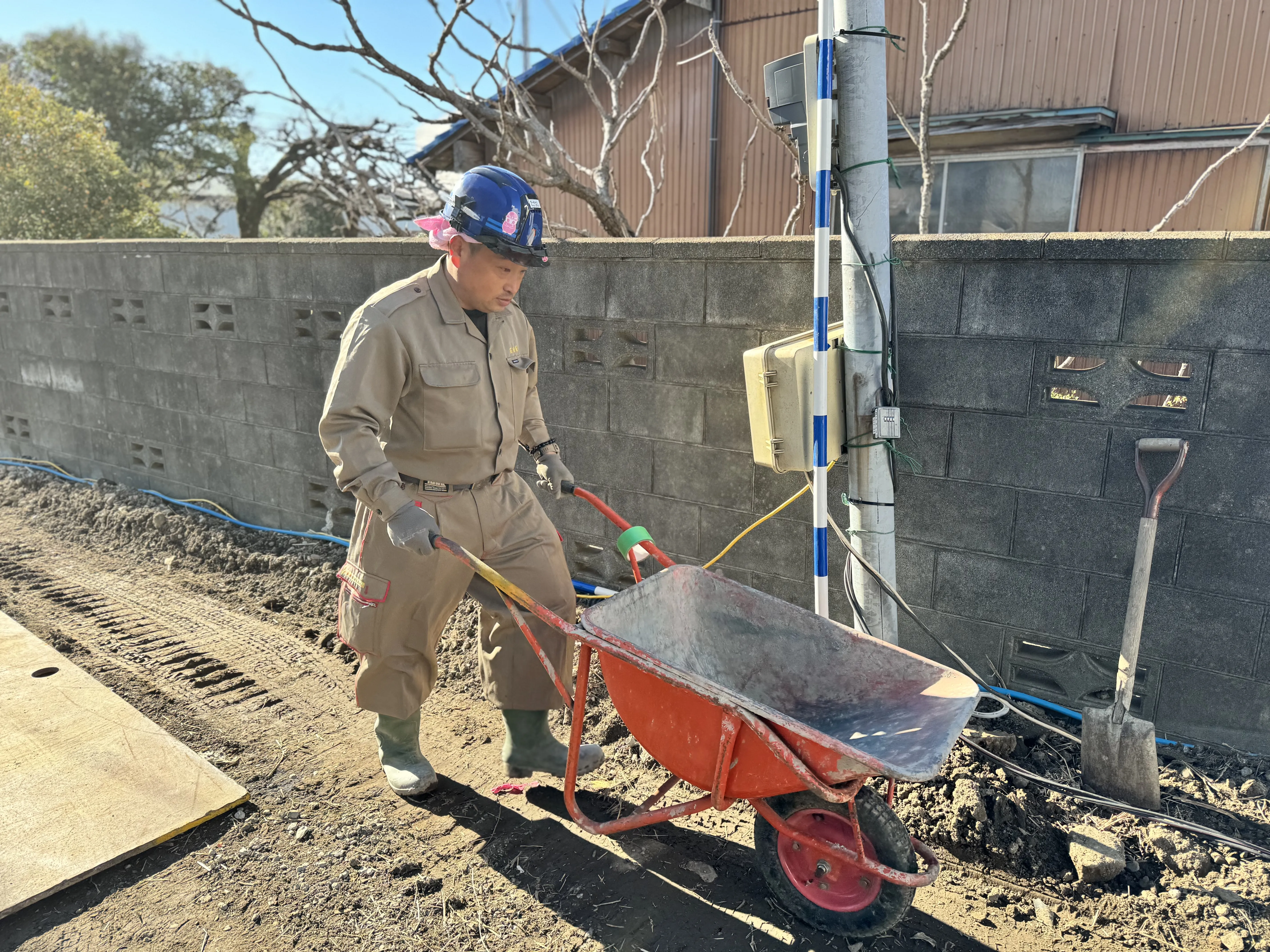 建築施工管理の様子